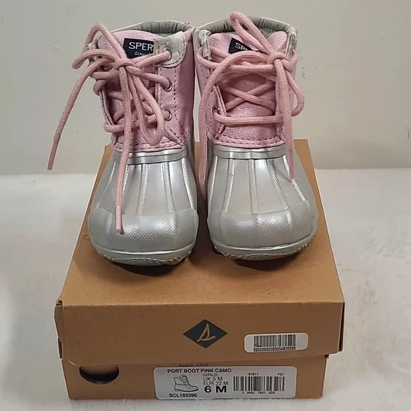Sperry Port Boot Pink Camo - Picture 1 of 9
